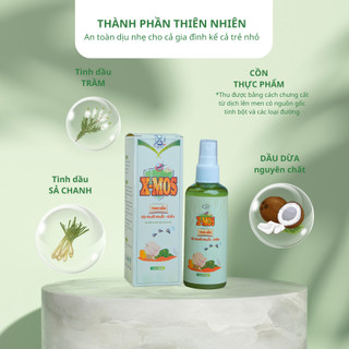 Xịt Đuổi Muỗi Kiến Sả Chanh Cho Bé 6 Tháng XMOS Chiết Xuất Tinh Dầu Thiên Nhiên Dịu Nhẹ - 120ml