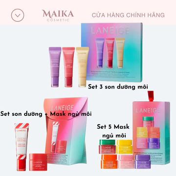[Holiday Kit] Set dưỡng Môi / Maks Ngủ Môi Laneige For Lip - Lip Sleeping Mask - Lip Glowy Balm