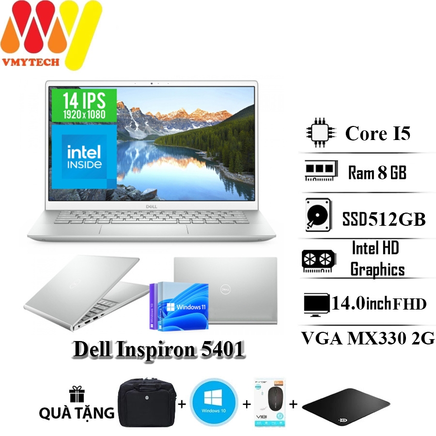 Dell Inspiron 5401, Dell N5401 Core i5 1035G1, Ram 8GB, SSD 512GB, Card ...
