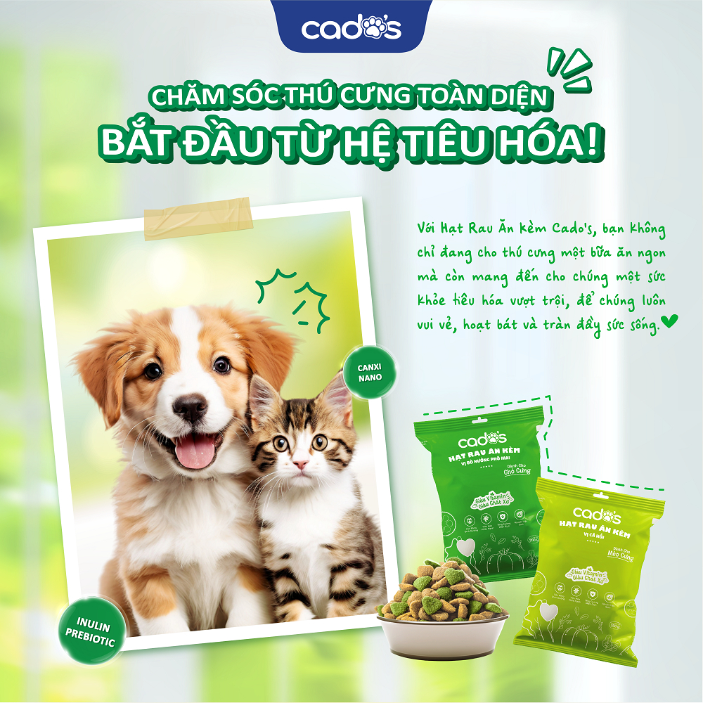 Ảnh Cado's - Hạt rau ăn kèm cho mèo cados - Vị cá hồi - DrKyan 3