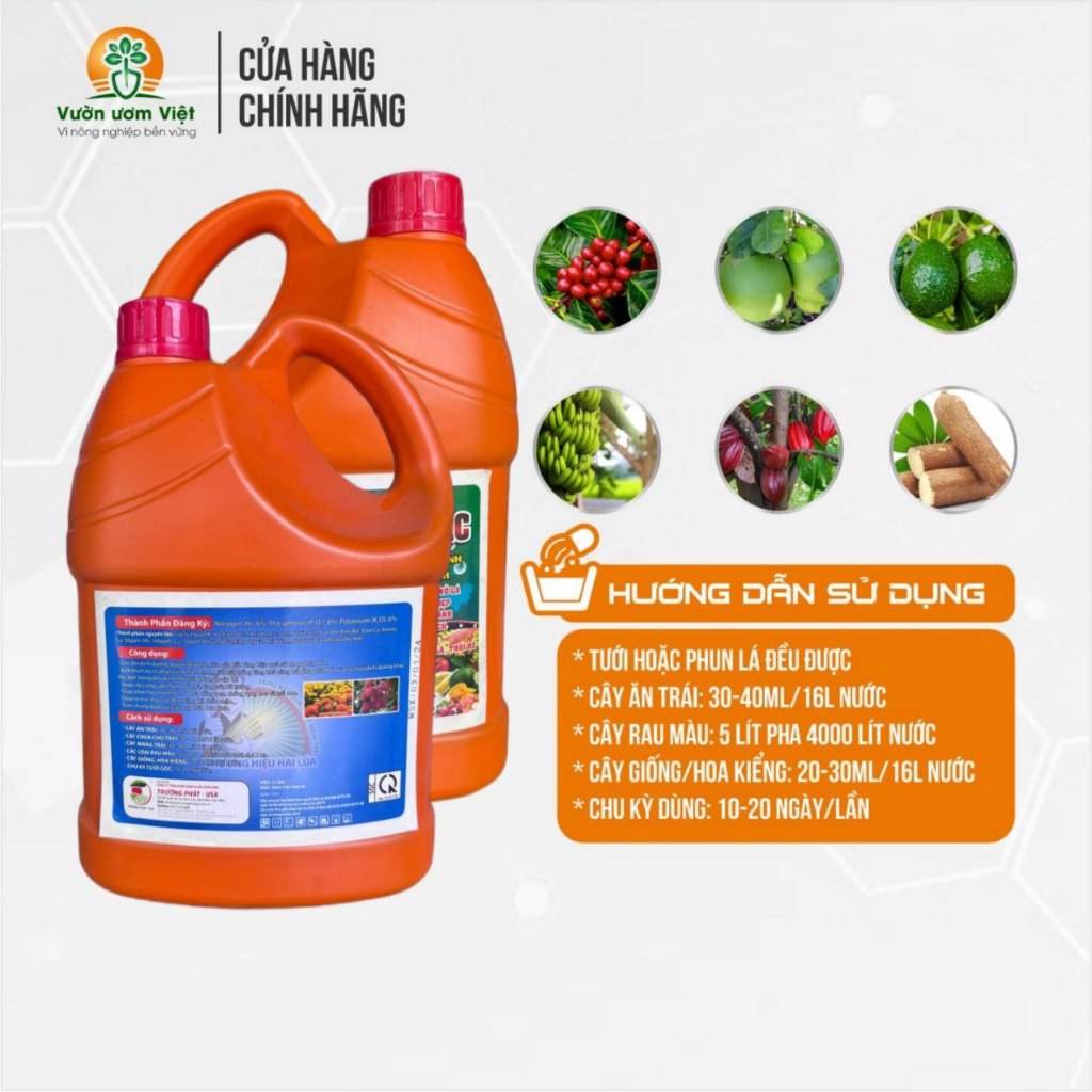 Phân bón CAO DƠI ĐẬM ĐẶC, chiết xuất từ dơi nguyên chất kết hợp đa trung vi lượng - 5 lít