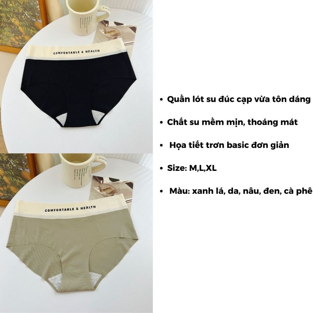 Quần lót nữ su cao cấp cạp vừa tôn dáng, Quần chip nữ kháng khuẩn in chữ gợi cảm LANIXA L2244