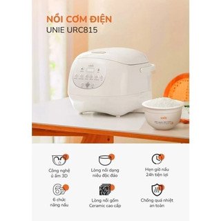 Nồi Cơm Điện Thông Minh Unie URC815 – Lòng Gốm Ceramic, 6 Chế Độ, Dung Tích 1.5L, Bảo Hành 12 Tháng