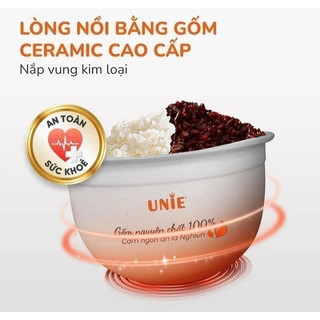 Nồi Cơm Điện Thông Minh Unie URC815 – Lòng Gốm Ceramic, 6 Chế Độ, Dung Tích 1.5L, Bảo Hành 12 Tháng