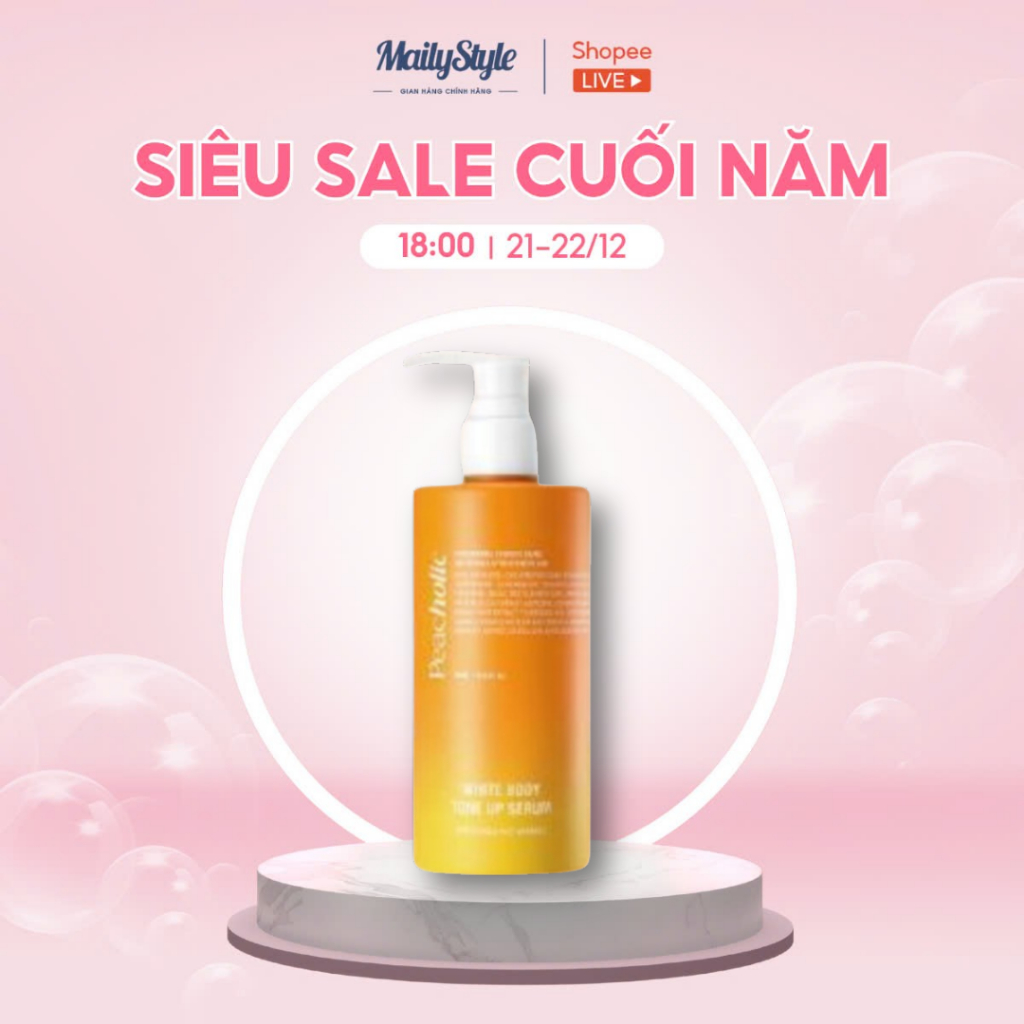 M39_[KÈM QUÀ] Kem Nâng Tone Body Peacholic Hàn Quốc 250ml_TẶNG .......