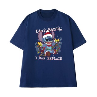 Áo Thun Disney Lilo & Stitch Giáng Sinh NGỐ TEE Chất Vải Cotton Thoáng Mát Form Rộng