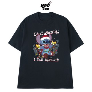 Áo Thun Disney Lilo & Stitch Giáng Sinh NGỐ TEE Chất Vải Cotton Thoáng Mát Form Rộng