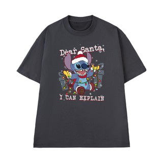 Áo Thun Disney Lilo & Stitch Giáng Sinh NGỐ TEE Chất Vải Cotton Thoáng Mát Form Rộng