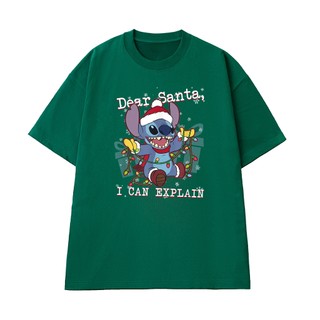 Áo Thun Disney Lilo & Stitch Giáng Sinh NGỐ TEE Chất Vải Cotton Thoáng Mát Form Rộng