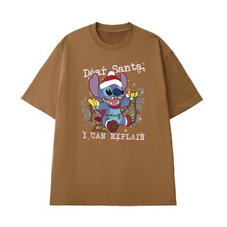 Áo Thun Disney Lilo & Stitch Giáng Sinh NGỐ TEE Chất Vải Cotton Thoáng Mát Form Rộng