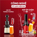 [HỎA TỐC HCM] Máy Ép Chậm Mini 3S Lazychef - Máy Ép Trái Cây, Máy Làm Kem Hoa Quả, Tháo Lắp 3s, Bảo Hành Chính Hãng — ảnh 5