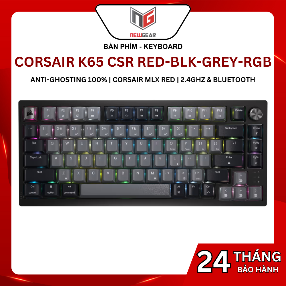 Bàn Phím Không Dây Corsair K65 CSR RED-BLK-GREY-RGB – Thiết Kế Đẳng Cấp ...