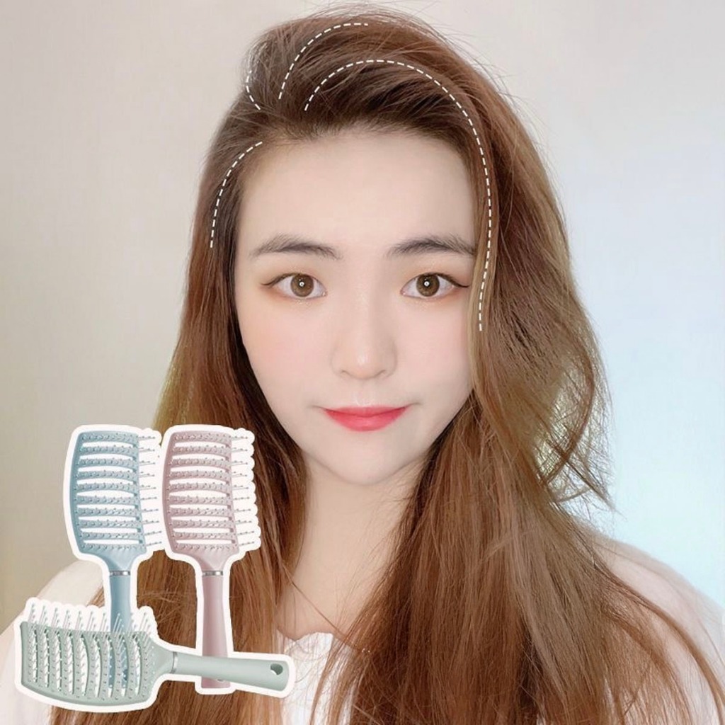 Lược Chải Tóc Gỡ Rối Tạo Kiểu Mát Xa Da Đầu Đa Năng, Lược Bán Nguyệt Đệm Khí Chống Rụng Tóc
