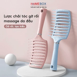 Lược Chải Tóc Gỡ Rối Tạo Kiểu Mát Xa Da Đầu Đa Năng, Lược Bán Nguyệt Đệm Khí Chống Rụng Tóc