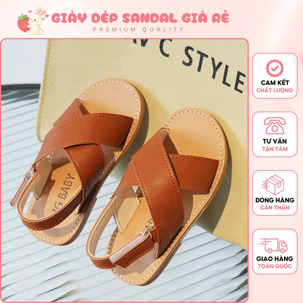 Sandanl Dép Chéo Quai Da Bò Thiết Kế Đơn Giản Nhưng Không Kém Phần Sang Trọng, Thu Hút, Lịch Lãm