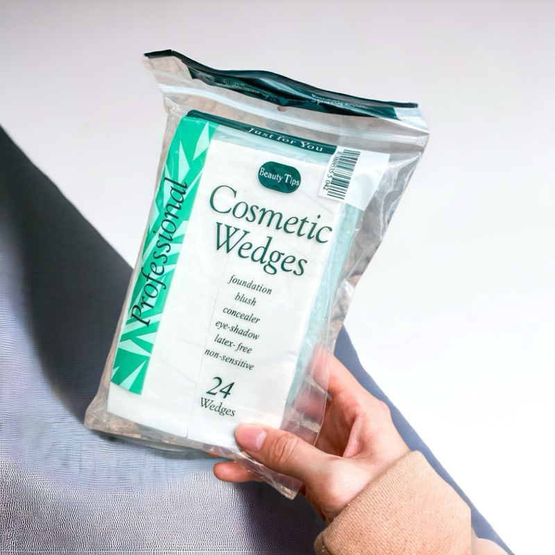 Bông latex tán kem nền Cosmetics Wedges, chất bông mềm mại, ko thấm hút kem.