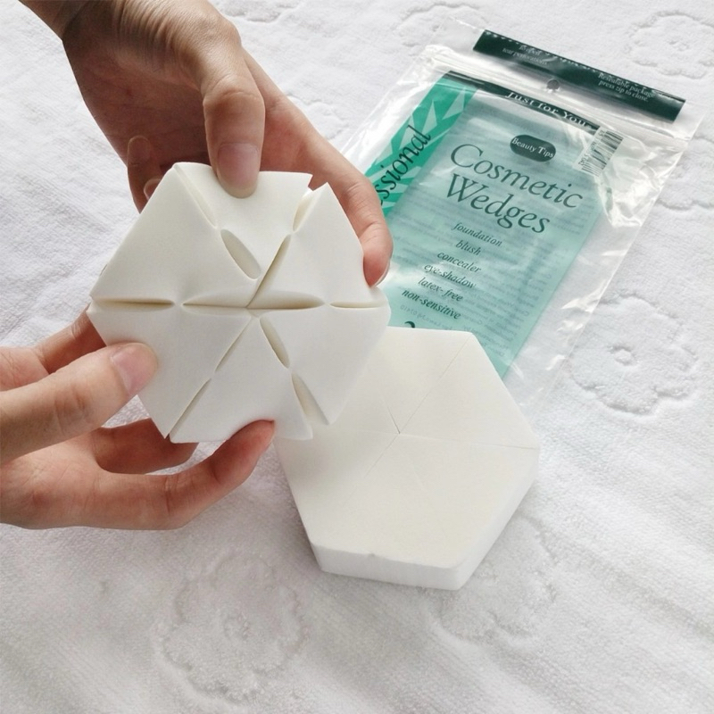 Bông latex tán kem nền Cosmetics Wedges, chất bông mềm mại, ko thấm hút kem.