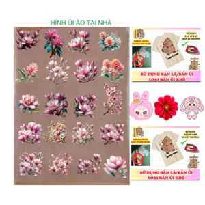 Hình ủi nhiệt-hình HOA ủi quần áo-miếng dán truyển nhiệt-ủi tại nhà bằng bàn là bàn ủi-miếng trang trí quần áo phong cac