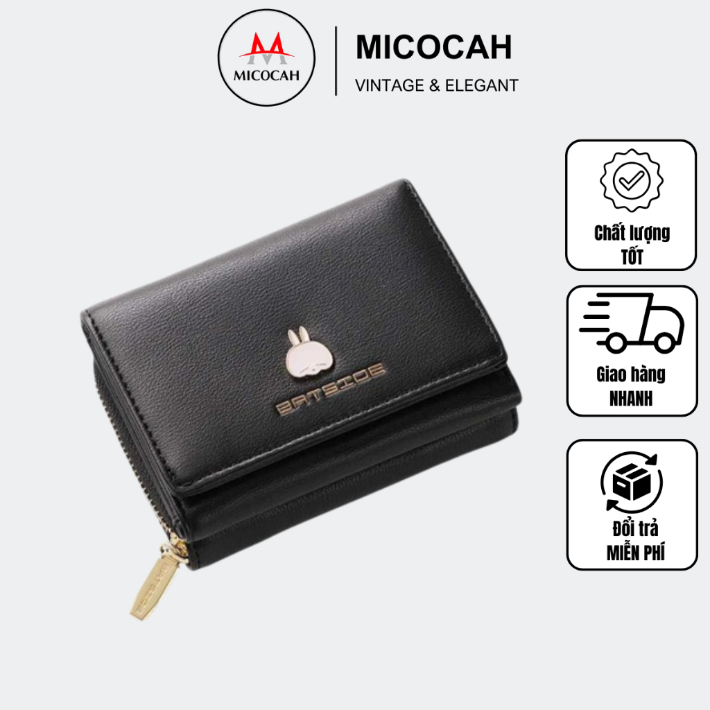 Ví Nữ Ngắn Mini Cầm Tay BATSIOE Nhỏ Gọn Nhiều Ngăn Đựng Tiền Dễ Thương Da Cao Cấp Cực Đẹp BS03