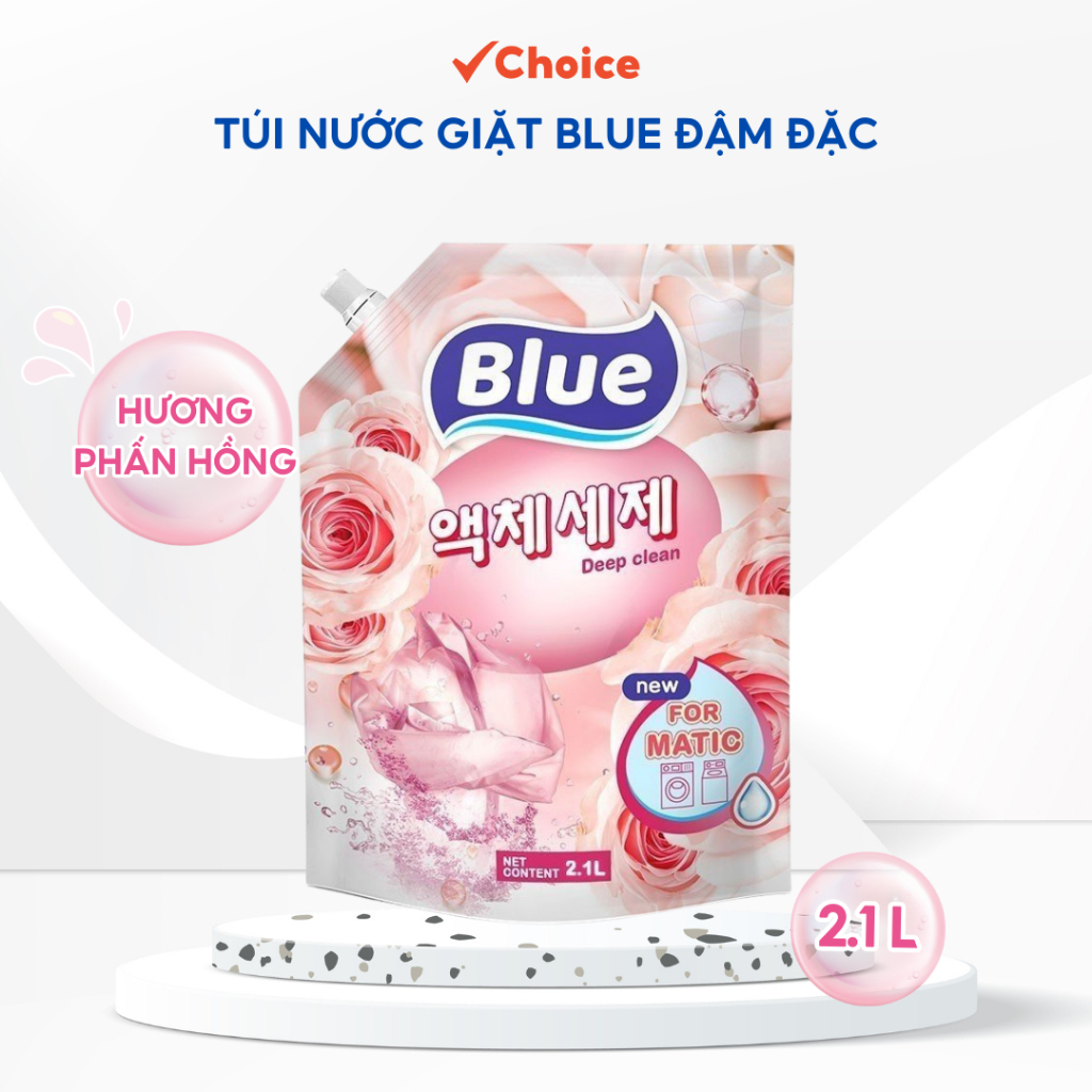 Nước giặt Blue Deep Clean Choice CH8 2.1L hương Phấn hồng | Shopee Việt Nam