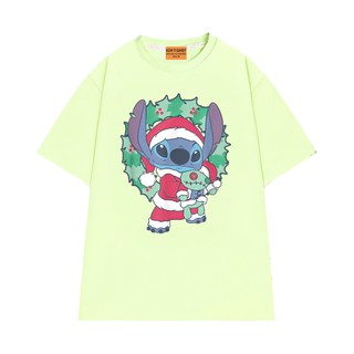 Áo Thun Noel Dễ Thương NGỐ TEE Nhân Vật Hoạt Hình Stitch Chủ Đề Giáng Sinh Form Unisex Rộng Rãi