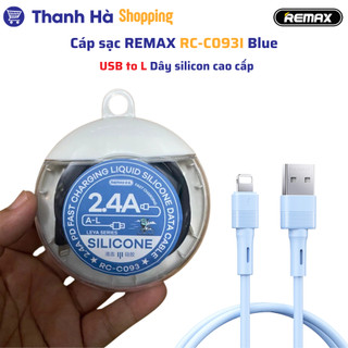 Cáp sạc REMAX Jany RC-C093I (USB to L) - Nhựa TPE siêu cứng, Cáp cao su - 2.4A - 1m
