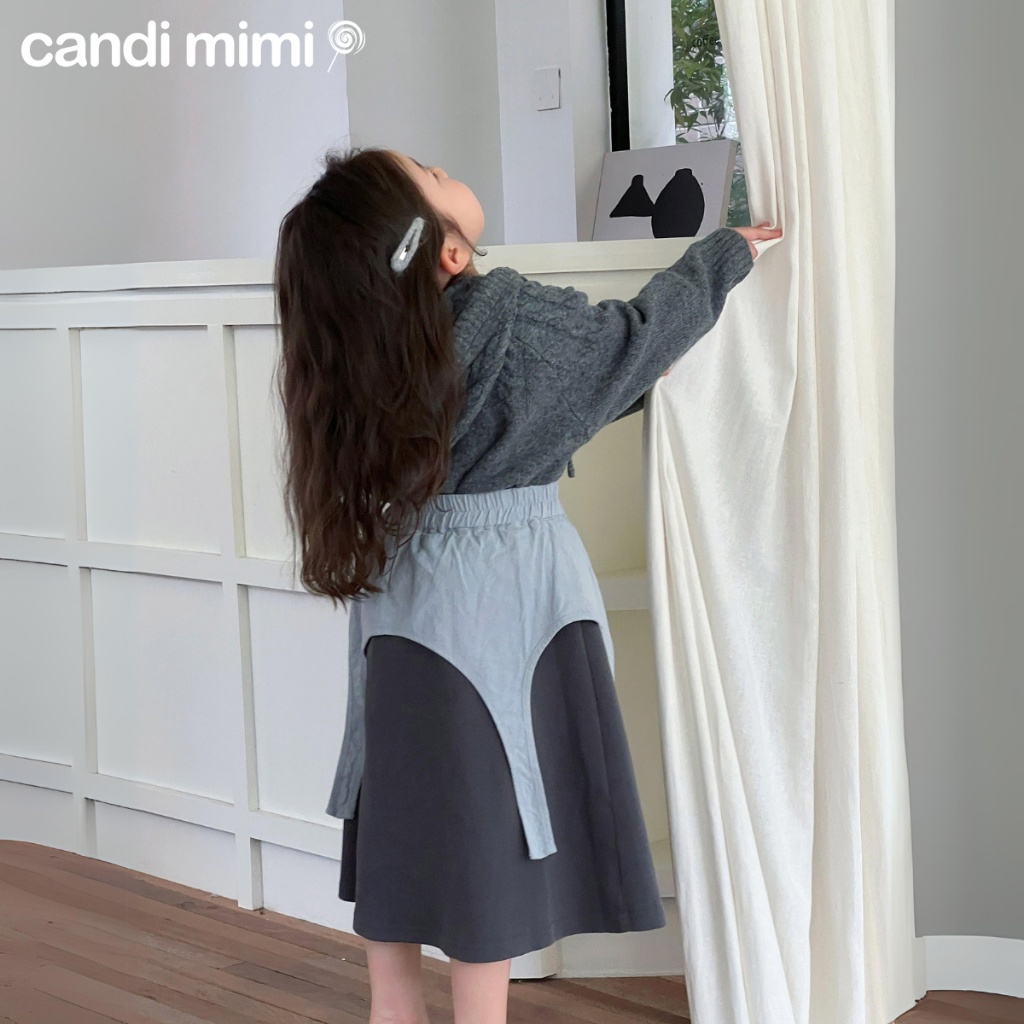 CANDIMIMI Chân váy dáng lỡ vạt cách điệu - Phong cách Hàn Quốc