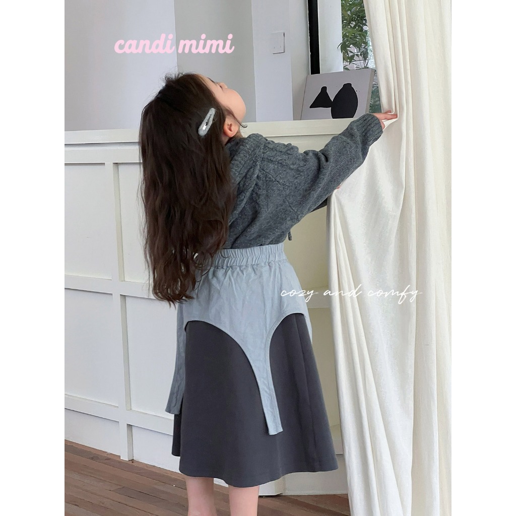 CANDIMIMI Chân váy dáng lỡ vạt cách điệu - Phong cách Hàn Quốc