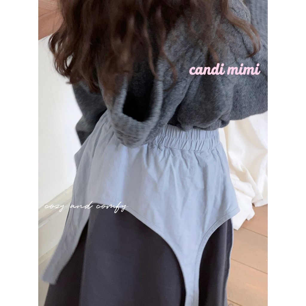 CANDIMIMI Chân váy dáng lỡ vạt cách điệu - Phong cách Hàn Quốc
