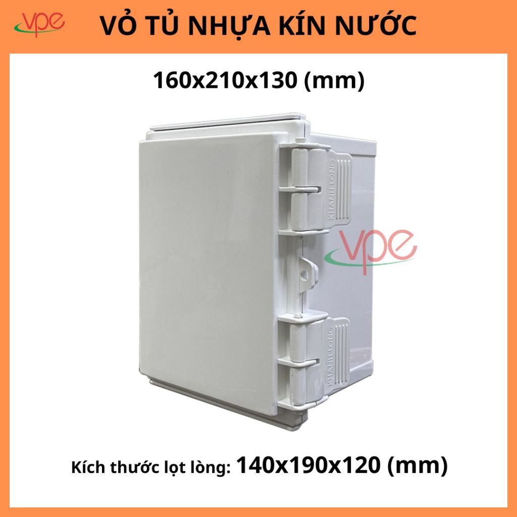 Vỏ tủ điện tủ nhựa KYE 160x210x130 bền bỉ sử dụng ngoài trời trong nhà