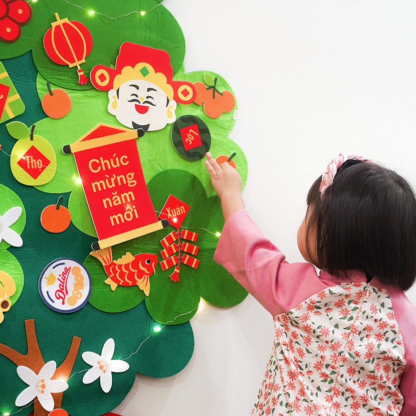 Cây Quất DIY KENNEN Bằng Vải Nỉ Trang Trí Tết - Cao 1m, 35 Chi Tiết