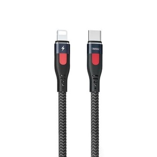 Cáp sạc REMAX Lesu Pro PD20W RC-188I (Type-C to L) - Hợp kim nhôm - Dây dù - PD 20W - 1m - Black