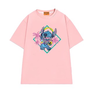 Áo Thun Local Brand NGỐ TEE Lilo và Stitch Phong Cách Retro Chất Vải Cotton 75 Thoáng Mát