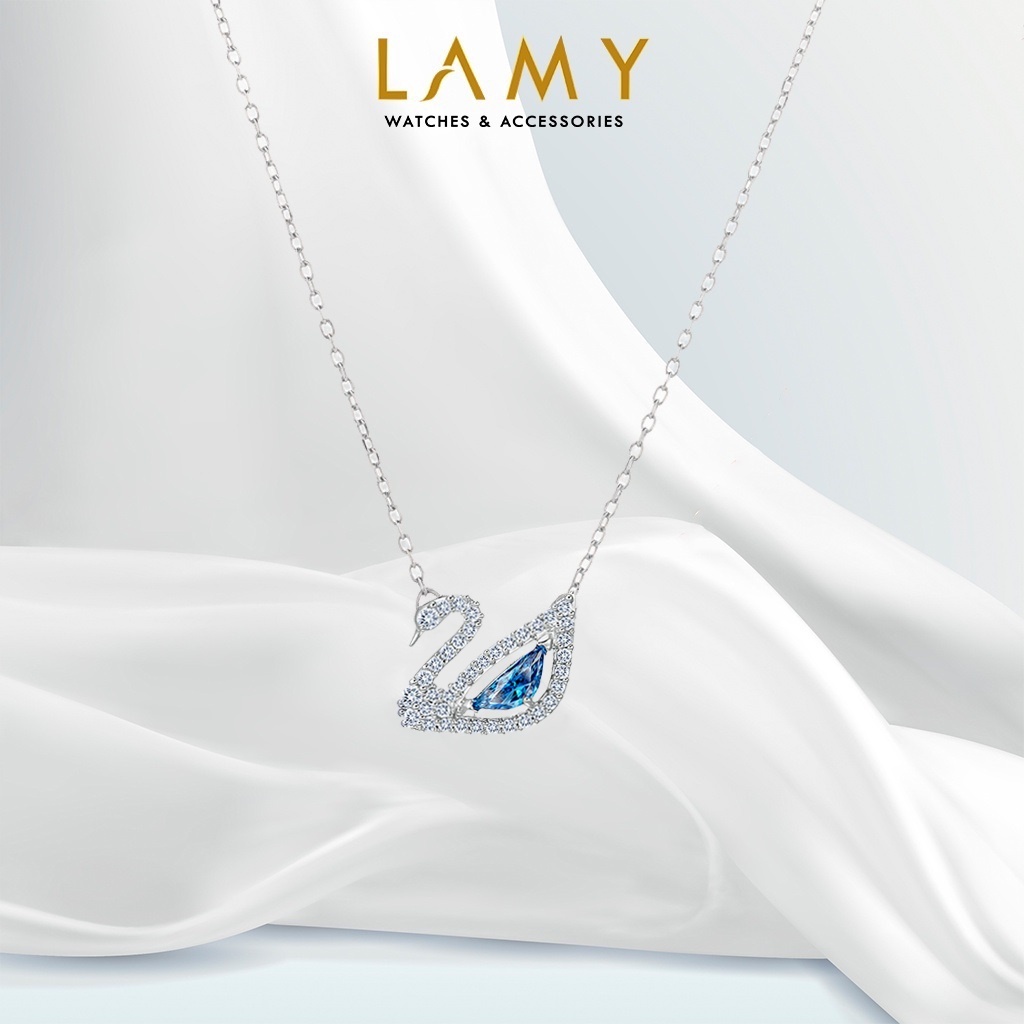 Ảnh Dây chuyền thiên nga LAMY Crystal Swan Necklace Blue 6042 1
