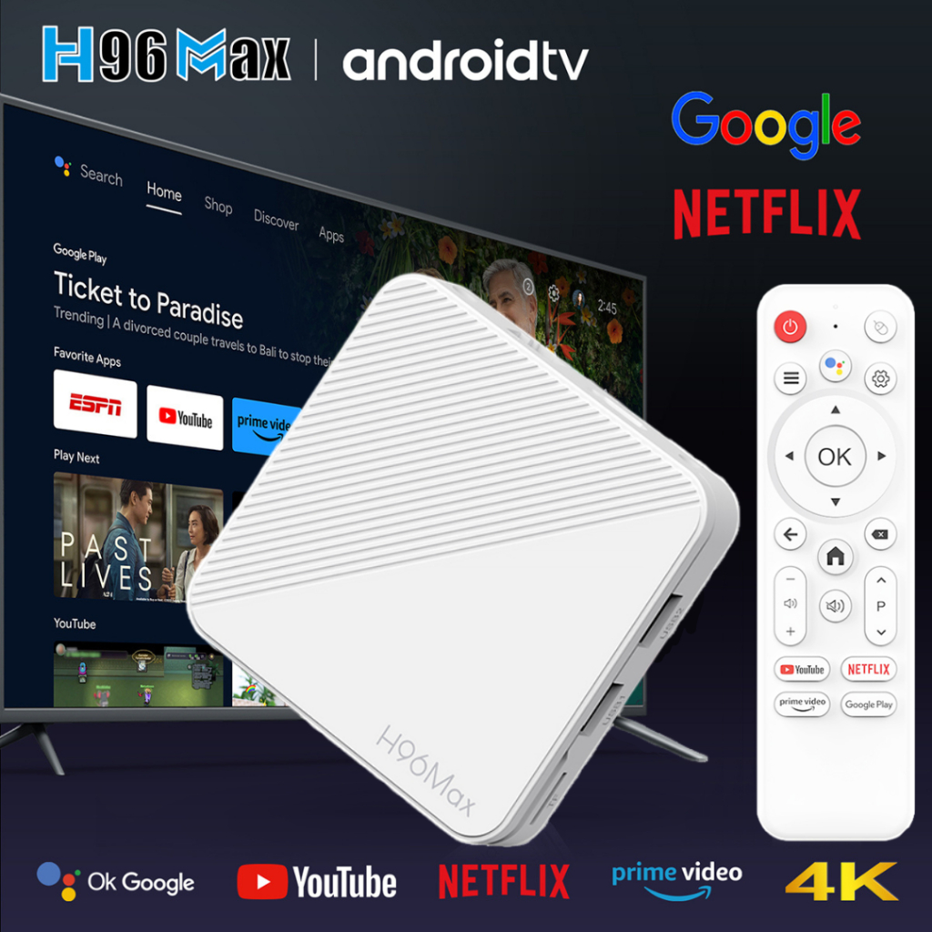 TV box Android 14.0 remote điều khiển bằng giọng nói Wifi Bluetooh giải ...