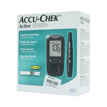 Combo Máy Đo Đường Huyết Accu-Chek® Active, 10 kim lấy máu + Hộp 25 hoặc 50 que thử