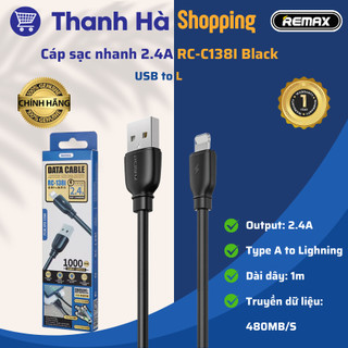 Cáp sạc REMAX Suji Pro RC-138 (USB to Micro, C, L) - 2.4A - 1m