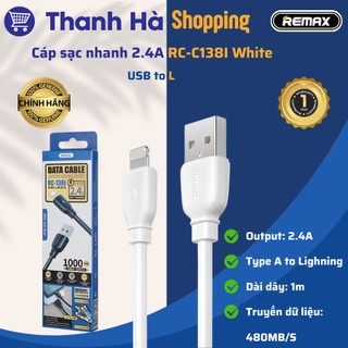Cáp sạc REMAX Suji Pro RC-138 (USB to Micro, C, L) - 2.4A - 1m