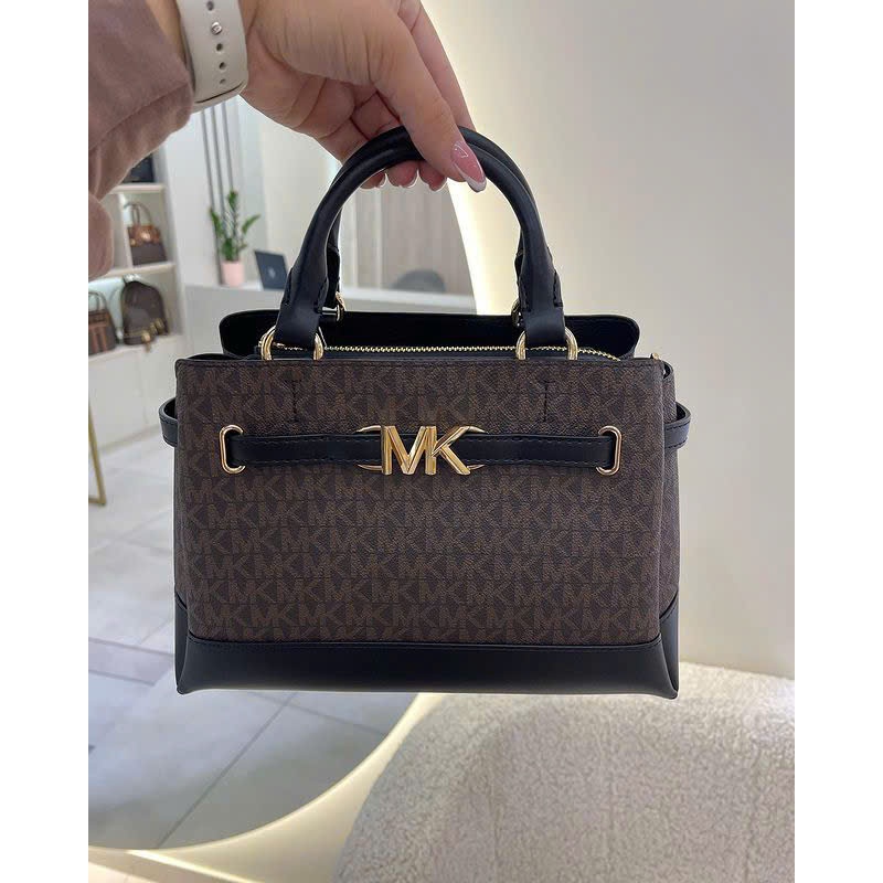 Túi Xách Chính Hãng Michael Kors MK Reed Small Satchel Màu Nâu Đậm Viền ...