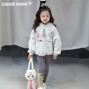 CANDIMIMI Áo hoodie có mũ gắn tai ngộ nghĩnh - Phong cách Hàn Quốc