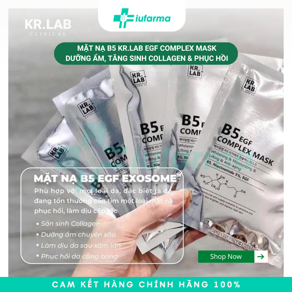 [Hỏa tốc] Mặt nạ B5 KR LAB EGF Complex Mask giúp cấp ẩm, dưỡng trắng ...