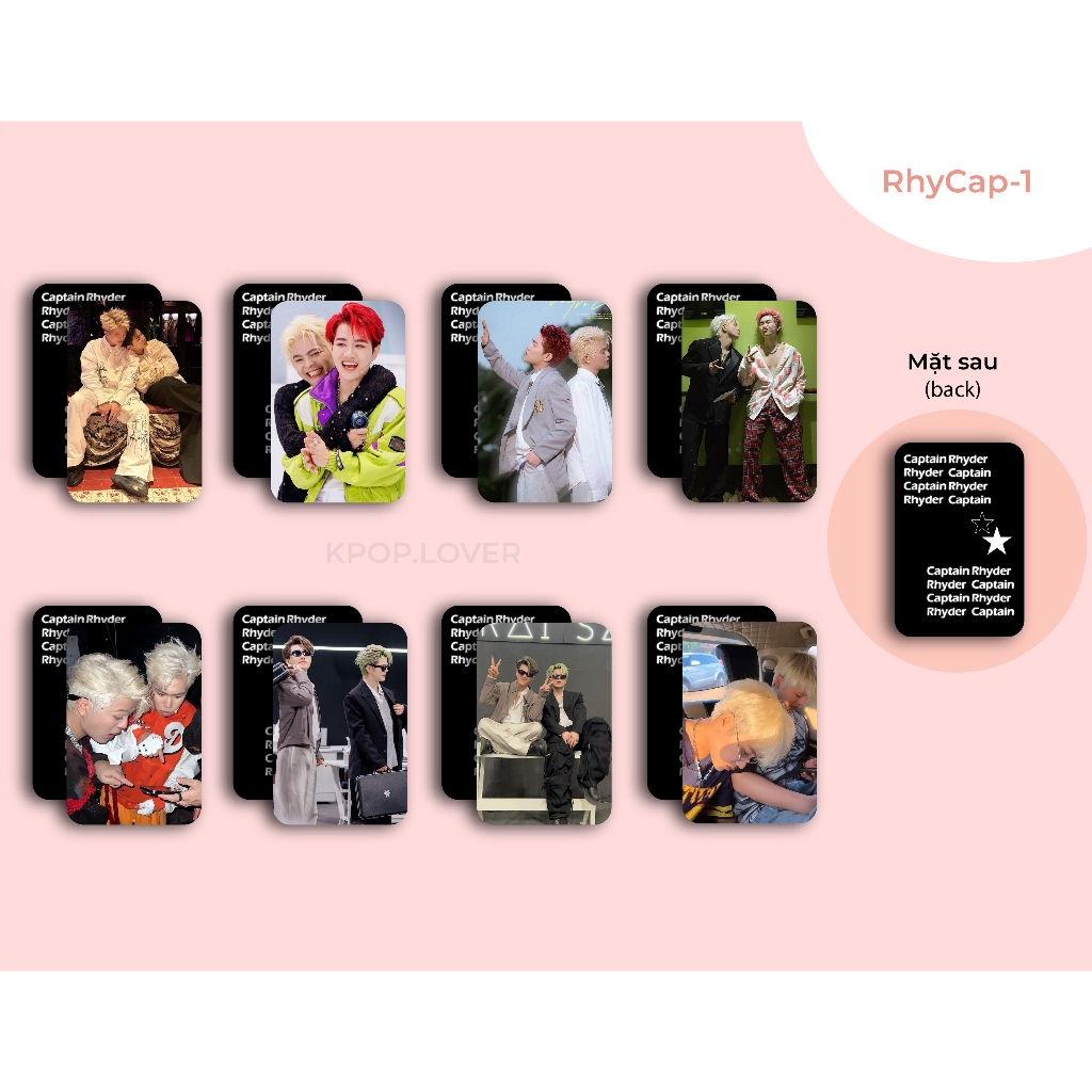 SET 8 CARD BO GÓC RhyCap ( Rhyder x Captain) | Shopee Việt Nam