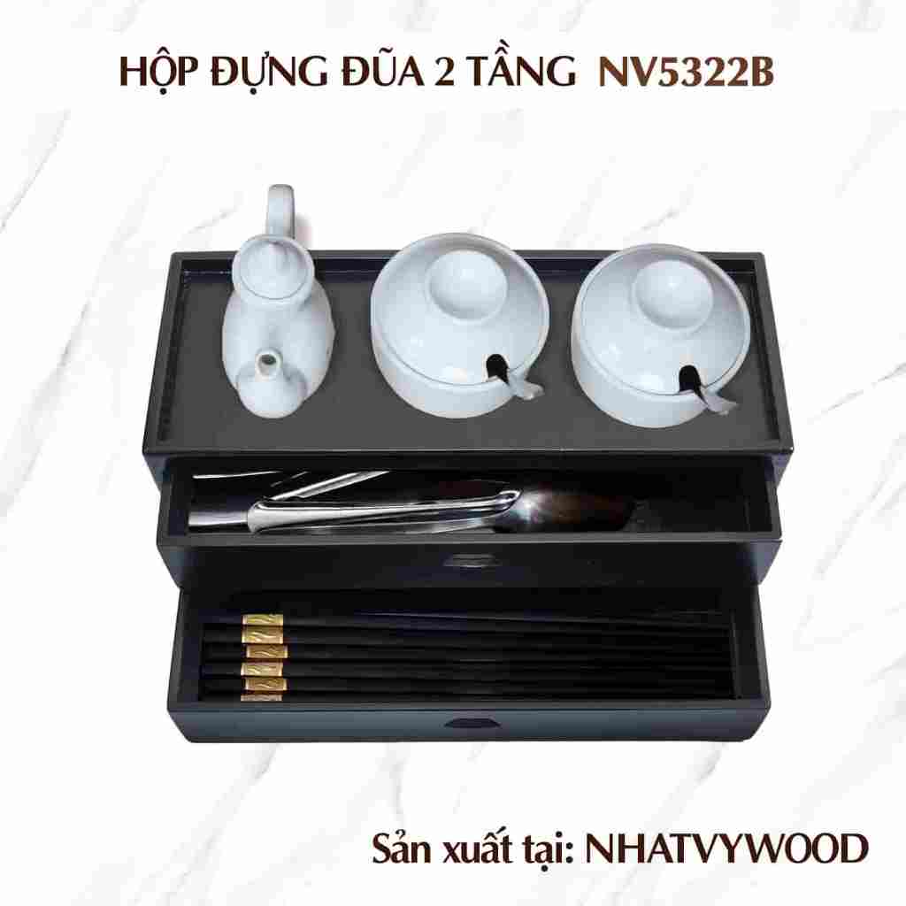 Hộp Đựng Đũa Muỗng Nhà Hàng Bằng Gỗ NV5322 Dùng Cho Nhà Hàng Khách Sạn Cao Cấp tại HCM