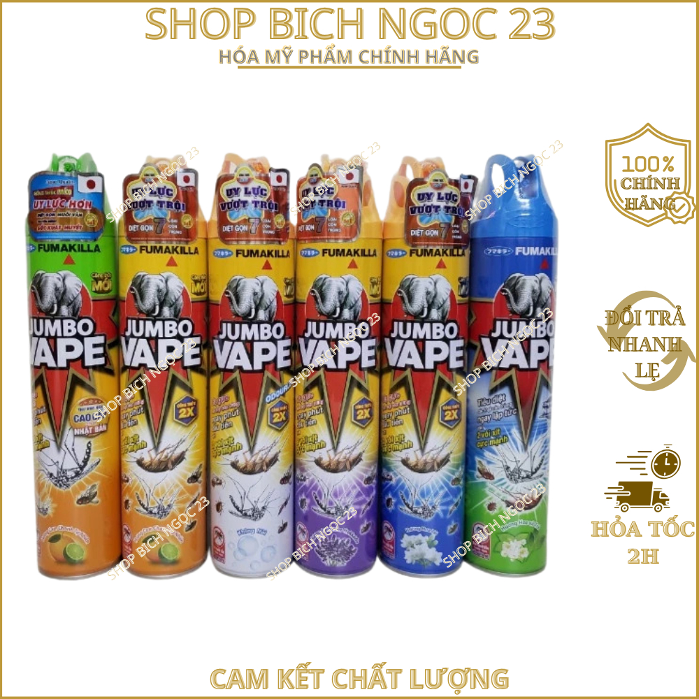 Xịt Muỗi & Côn Trùng JUMBO VAPE 600ml