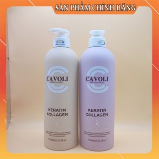 Cặp dầu gội xả CAVOLI 800ml (CHÍNH HÃNG) Phục Hồi Ngăn Tóc Gãy Rụng , Siêu Mềm Mượt Tóc