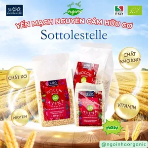 Yến mạch nguyên cám hữu cơ cán lớn/vụn Sottolestelle Organic Small Whole Oat Flakes