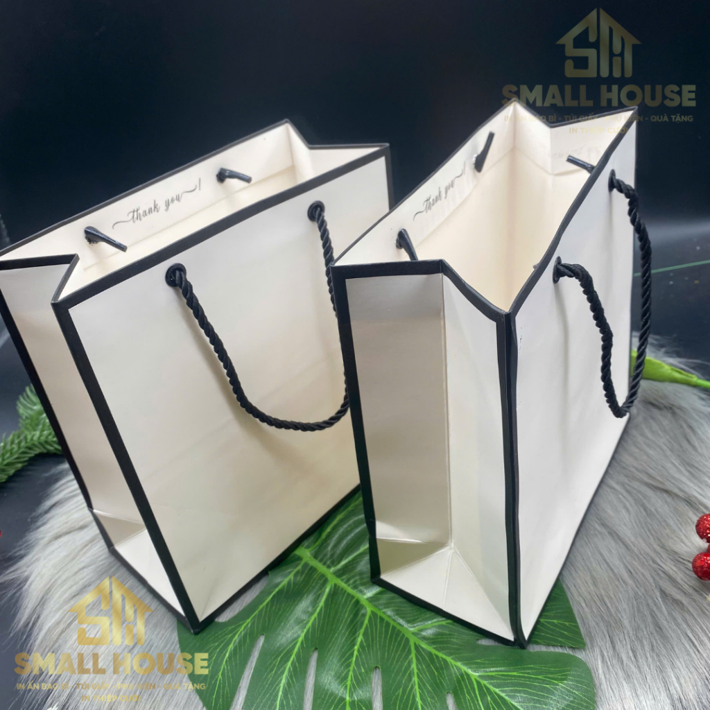 5 cái - Túi giấy Trắng đựng Mỹ phẩm thời trang phụ kiện nước hoa quà tặng