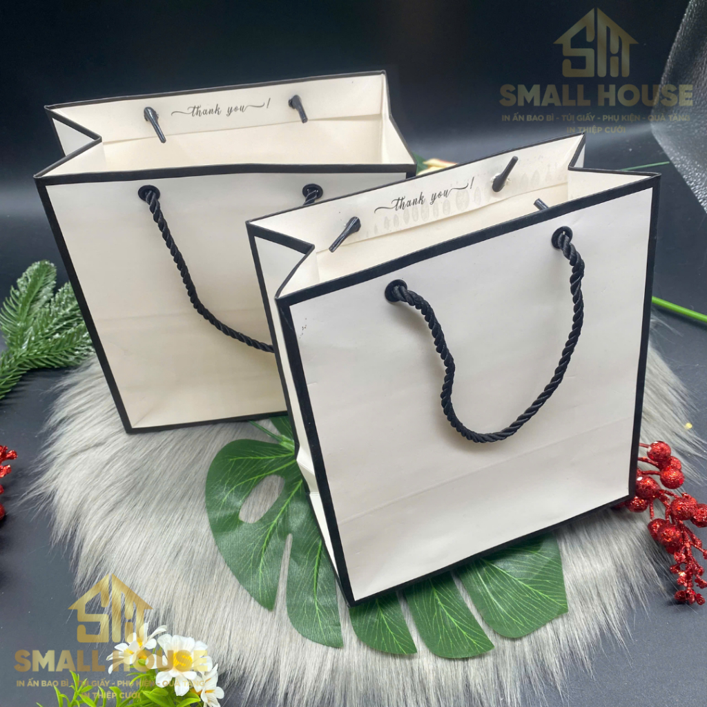5 cái - Túi giấy Trắng đựng Mỹ phẩm thời trang phụ kiện nước hoa quà tặng