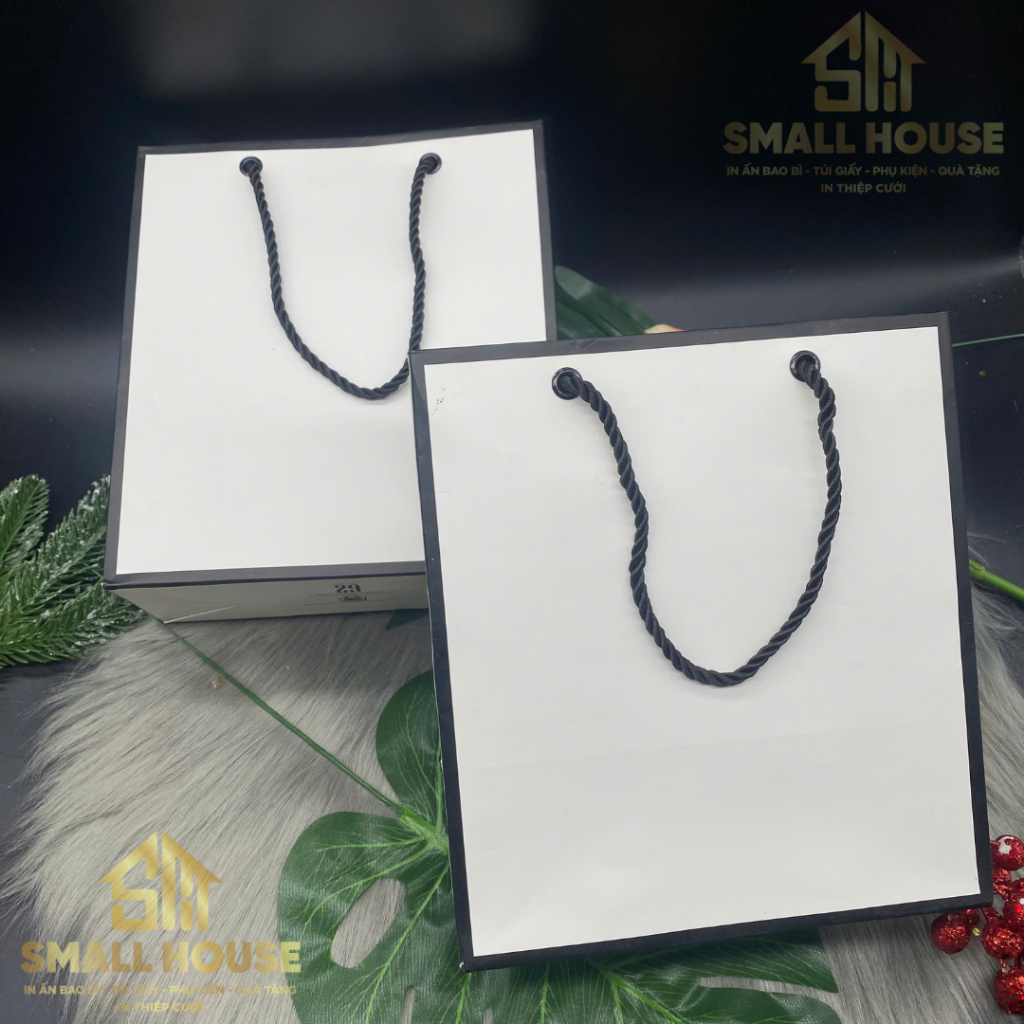 5 cái - Túi giấy Trắng đựng Mỹ phẩm thời trang phụ kiện nước hoa quà tặng