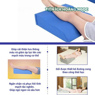 (Chuẩn Ytế- Chuyên dụng) Gối kê chân chống giãn tĩnh mạch, Đệm gác nâng chân thoải mái giúp ngủ ngon CAO CẤP